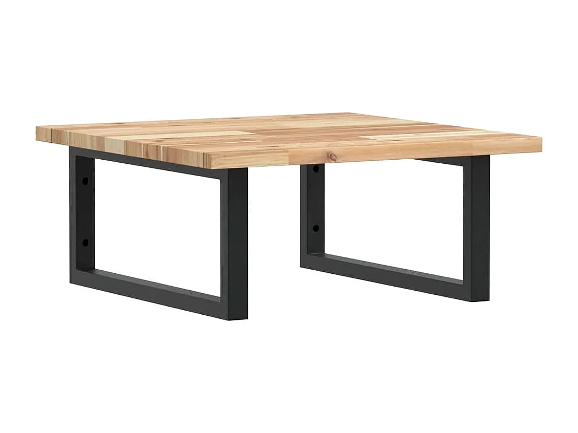 Waschbeckenregal Wandmontage Stahl und Akazienholz