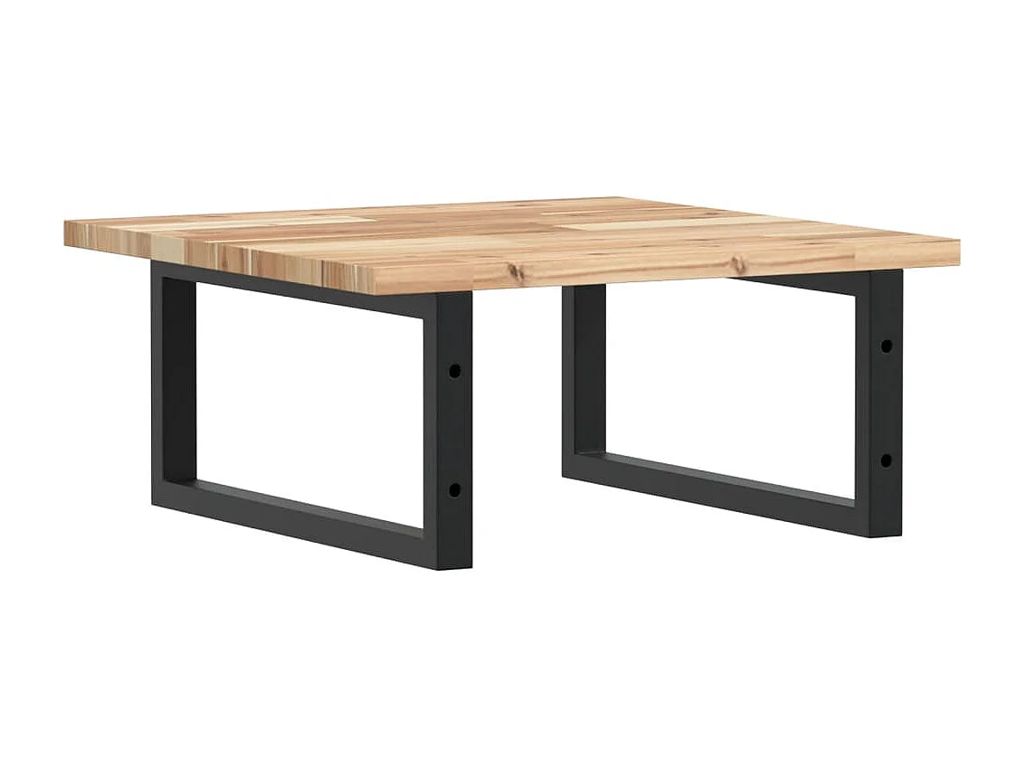 Waschbeckenregal Wandmontage Stahl und Akazienholz