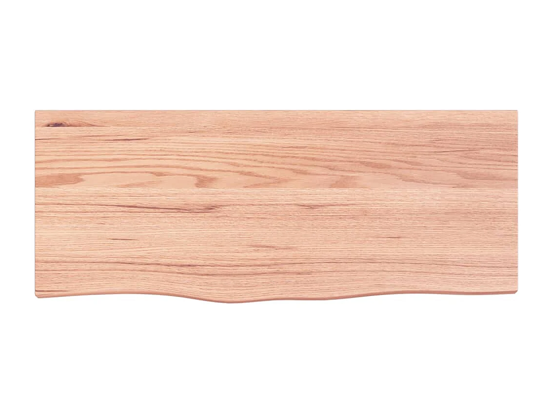 Étagère de vasque murale acier et bois de chêne massif