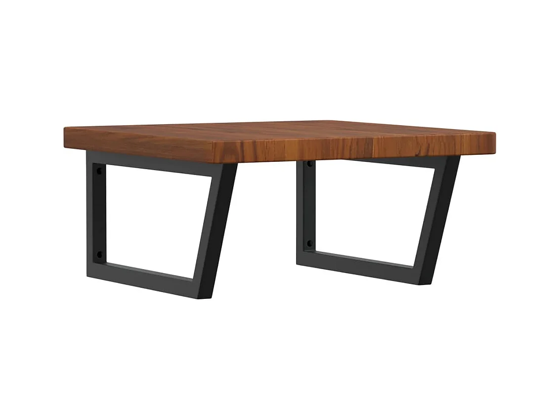 Badkamer wandschap staal en massief eikenhout