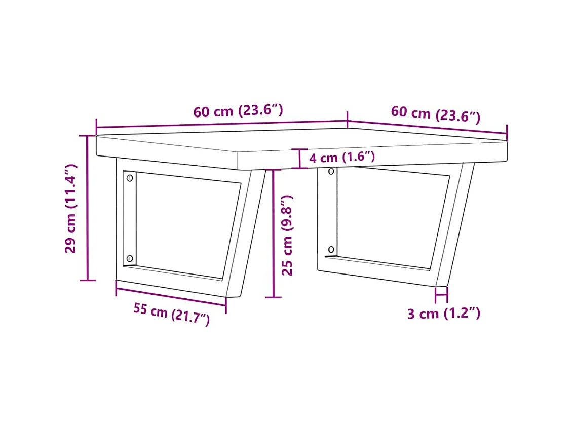 Badkamer wandschap staal en massief eikenhout