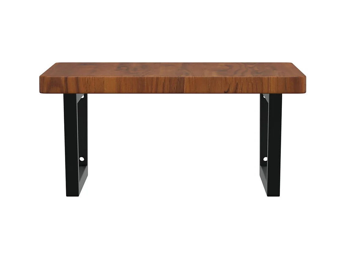 Badkamer wandschap staal en massief eikenhout