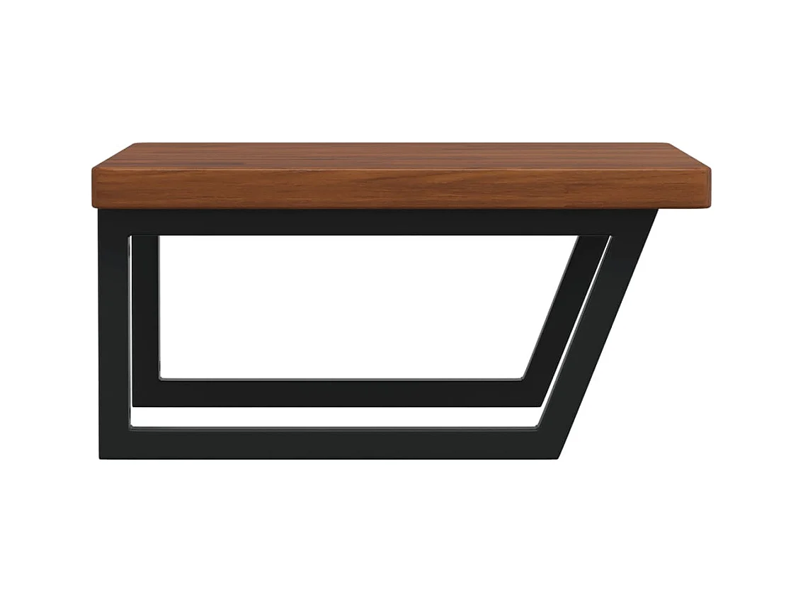 Badkamer wandschap staal en massief eikenhout