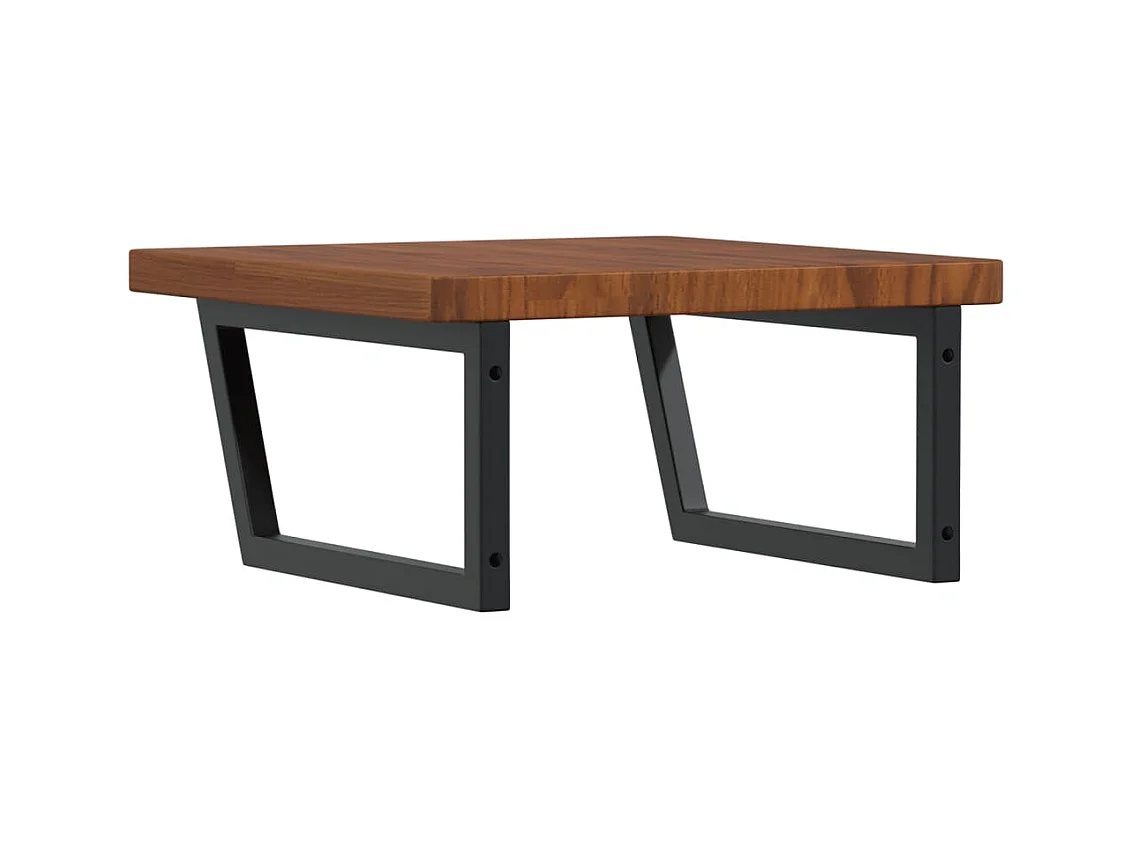 Badkamer wandschap staal en massief eikenhout