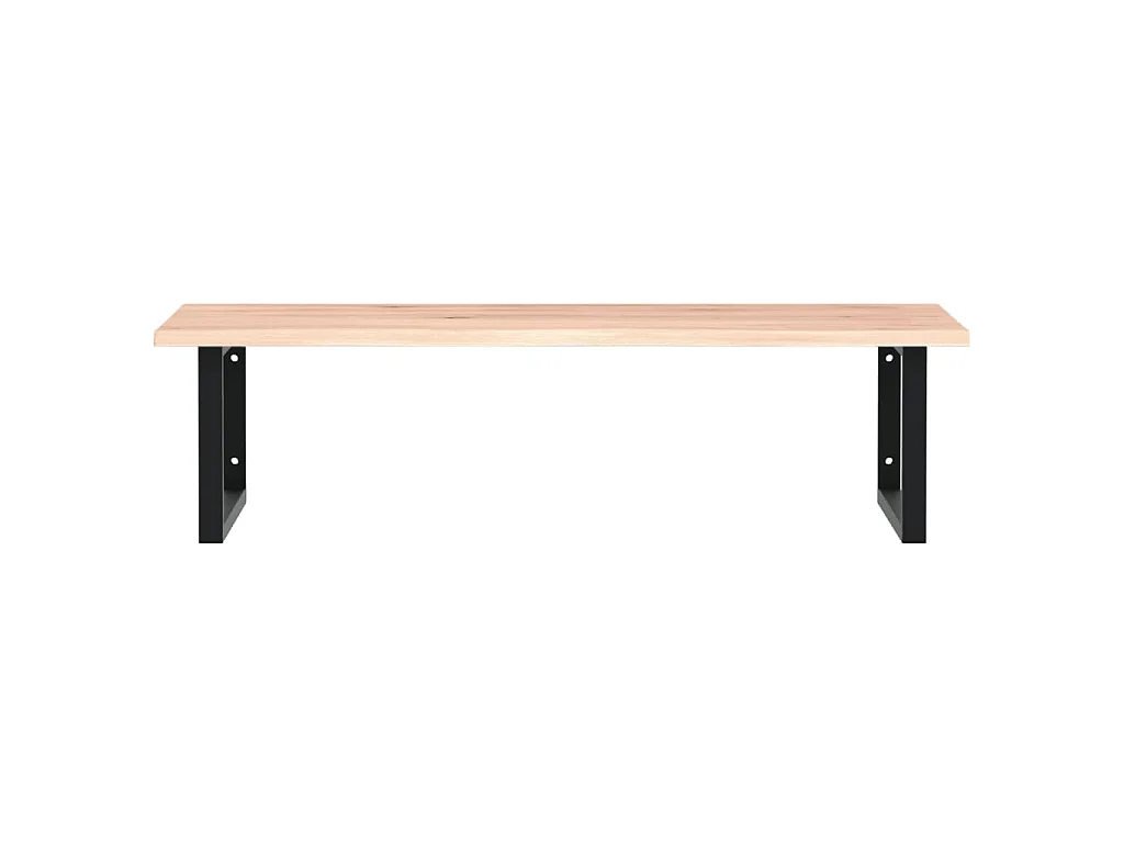 Badkamer wandschap staal en massief eikenhout