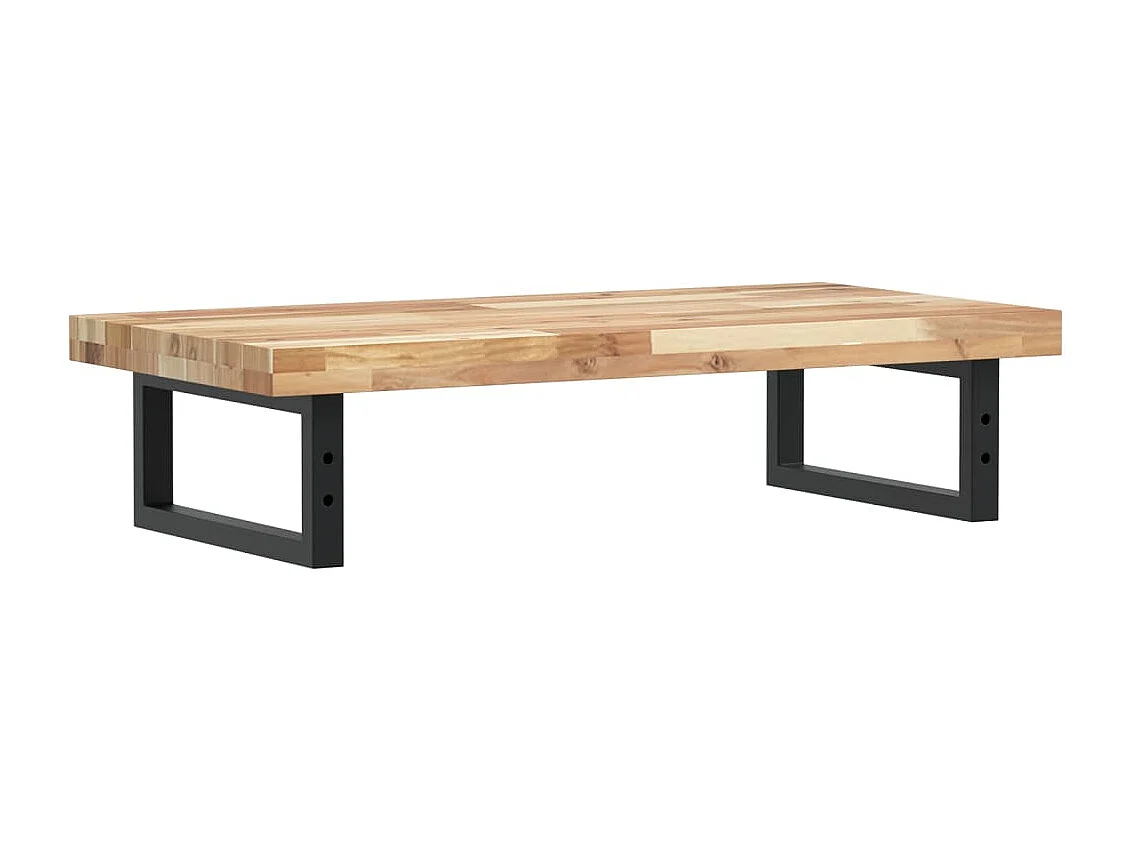 Waschbeckenregal Wandmontage Stahl und Akazienholz