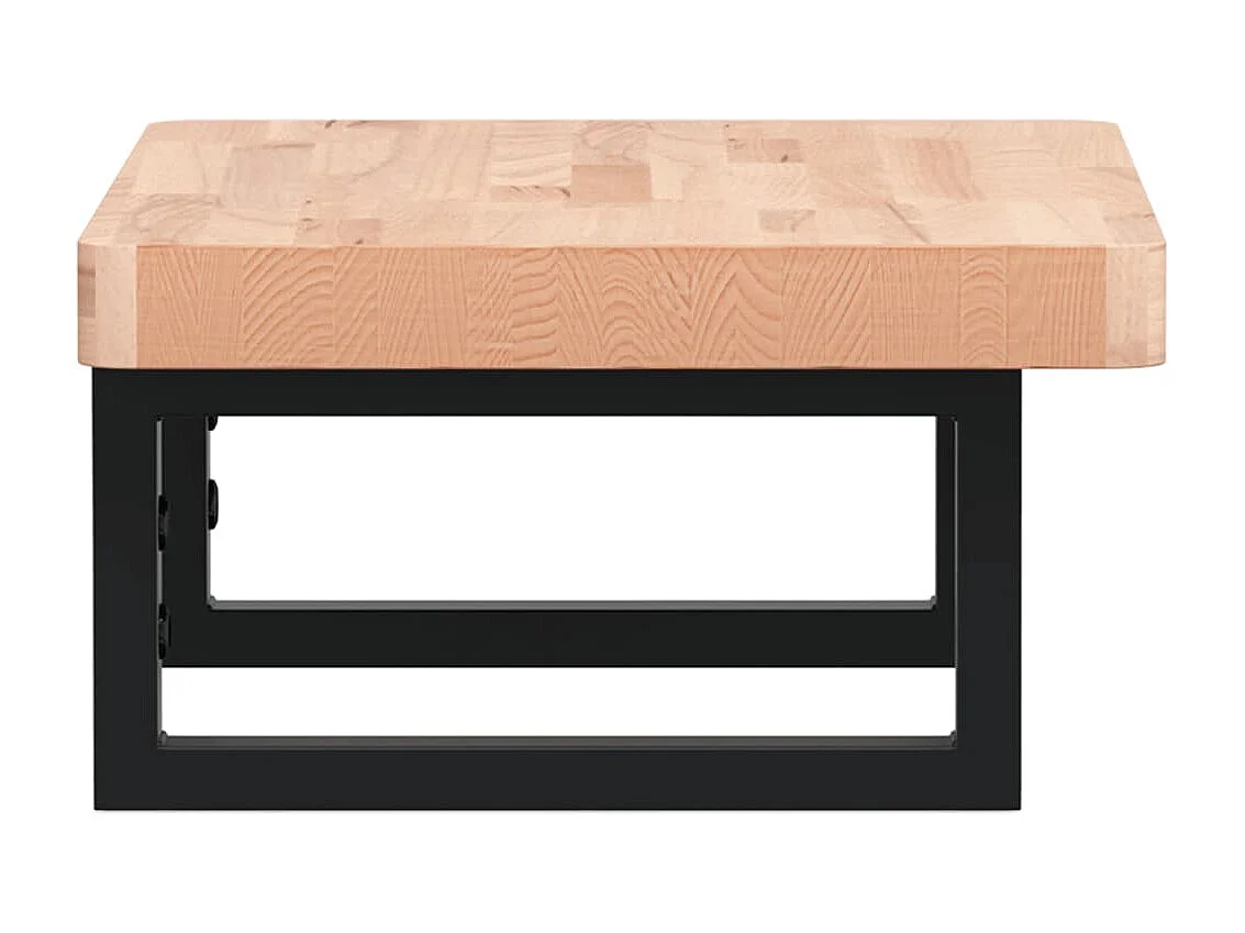 Prateleira de parede p/ lavatório aço/madeira de faia maciça