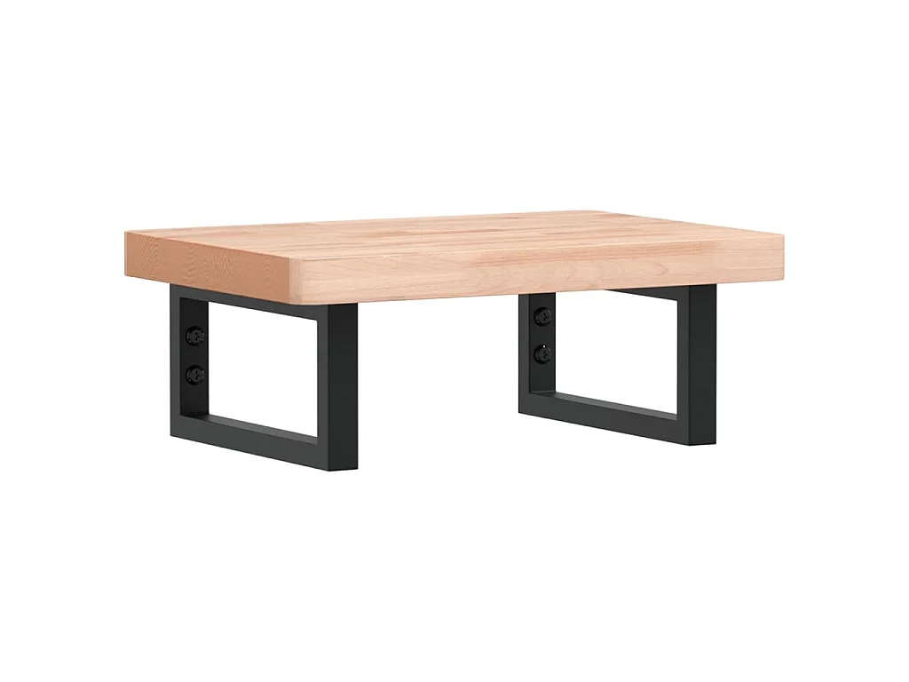 Badkamer wandschap staal en massief beukenhout