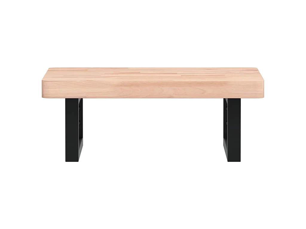 Badkamer wandschap staal en massief beukenhout