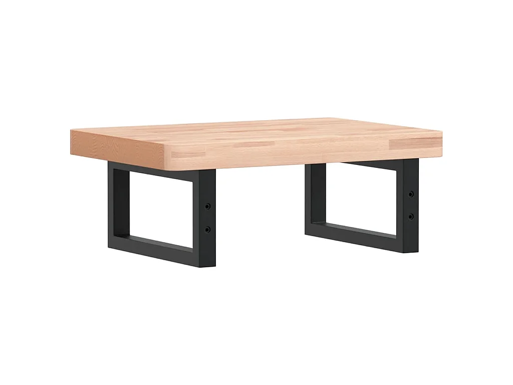 Badkamer wandschap staal en massief beukenhout
