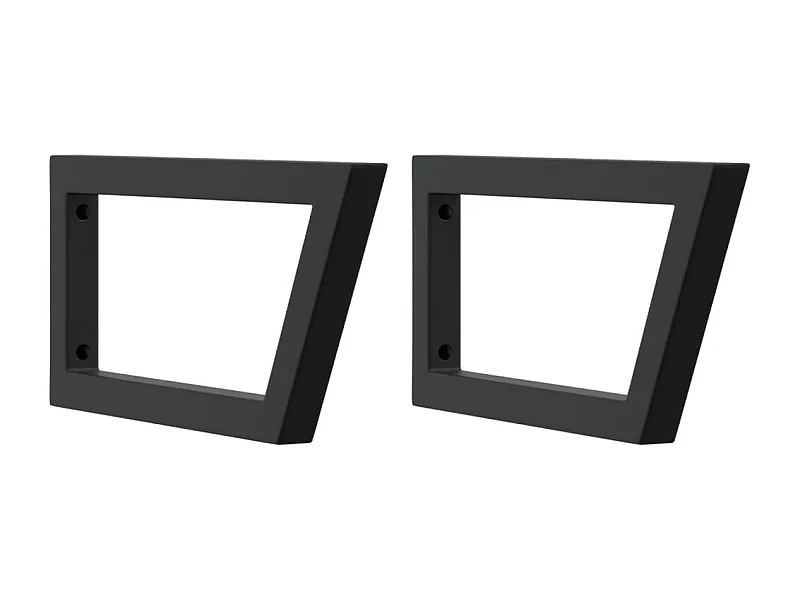 Étagère de vasque murale acier et bois massif d'acacia