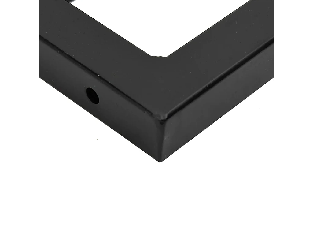 Waschbeckenregal Wandmontage Stahl und Massivholz Buche