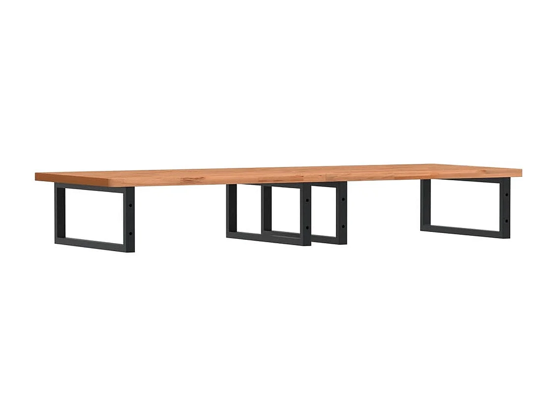 Badkamer wandschap staal en massief beukenhout