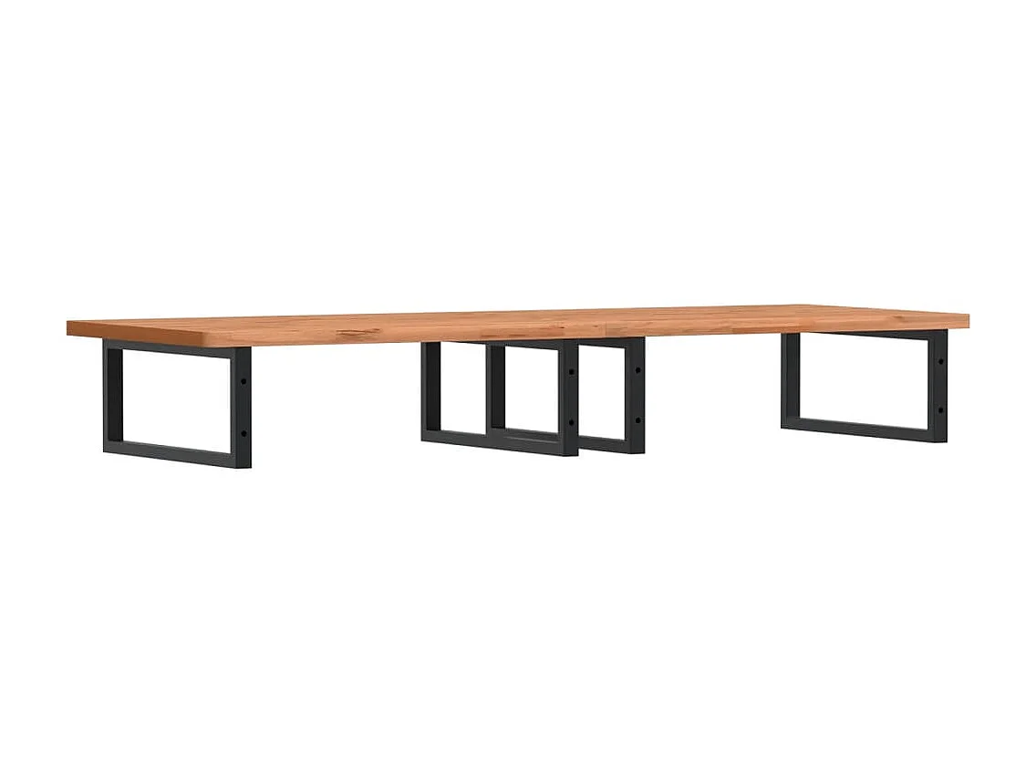 Badkamer wandschap staal en massief beukenhout