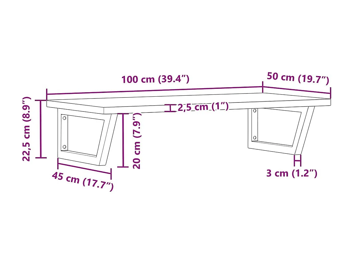 Badkamer wandschap staal en massief beukenhout
