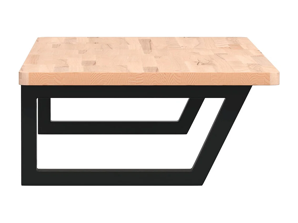 Badkamer wandschap staal en massief beukenhout