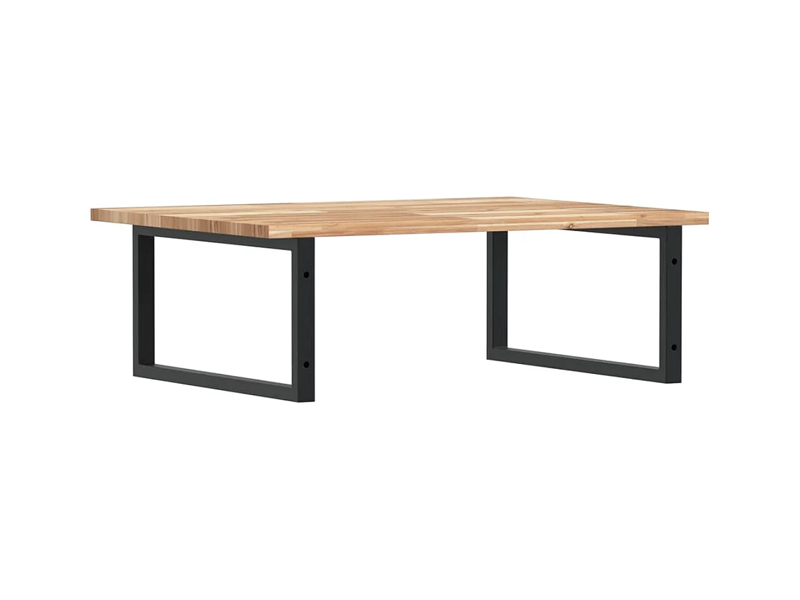 Badkamer wandschap staal en massief acaciahout