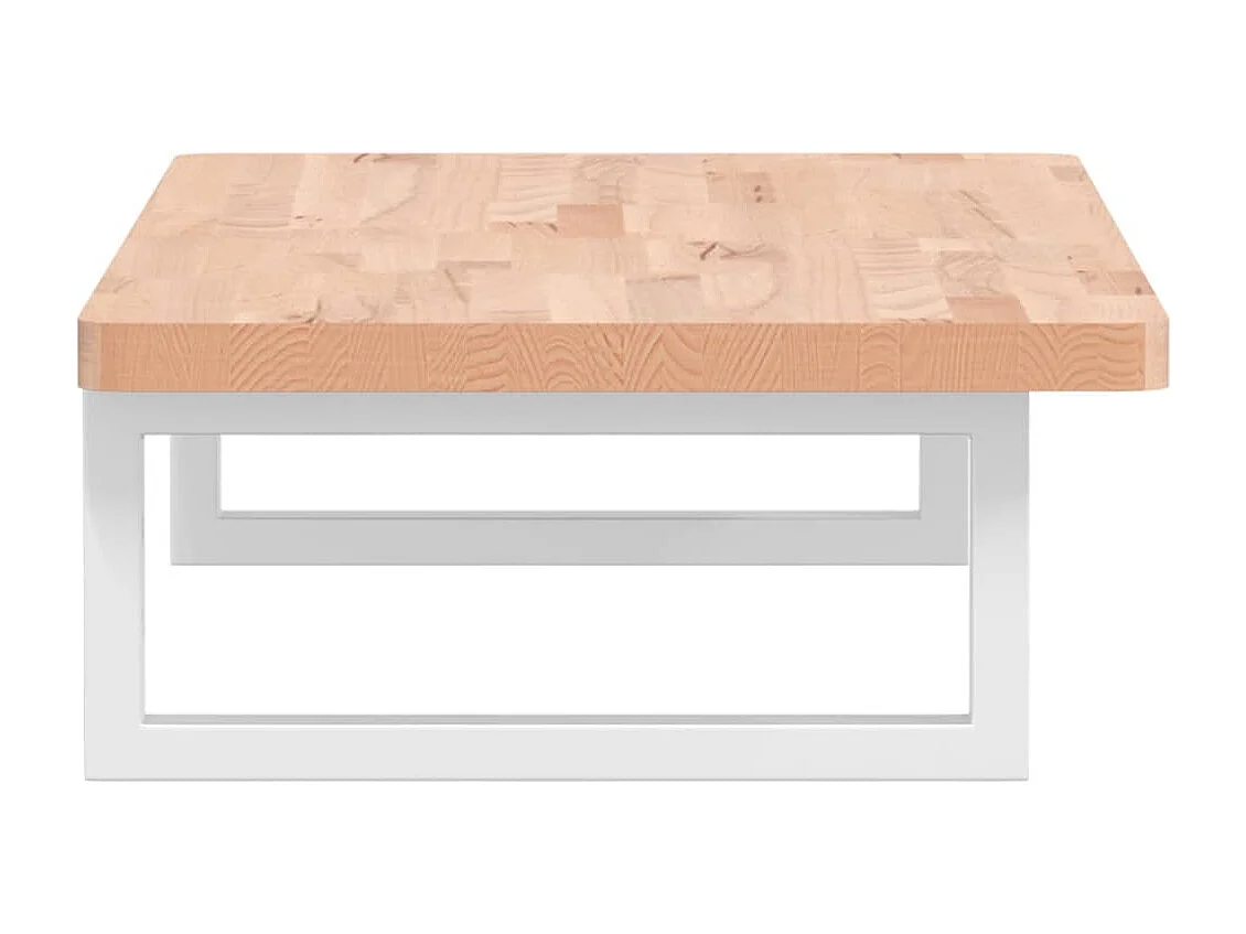 Waschbeckenregal Wandmontage Stahl und Massivholz Buche