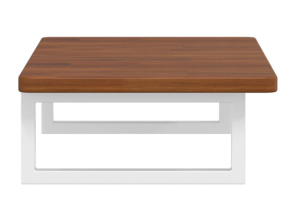 Étagère de vasque murale acier et bois de chêne massif