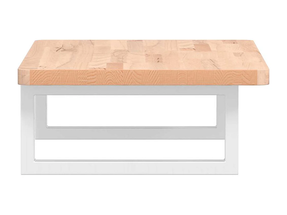 Waschbeckenregal Wandmontage Stahl und Massivholz Buche