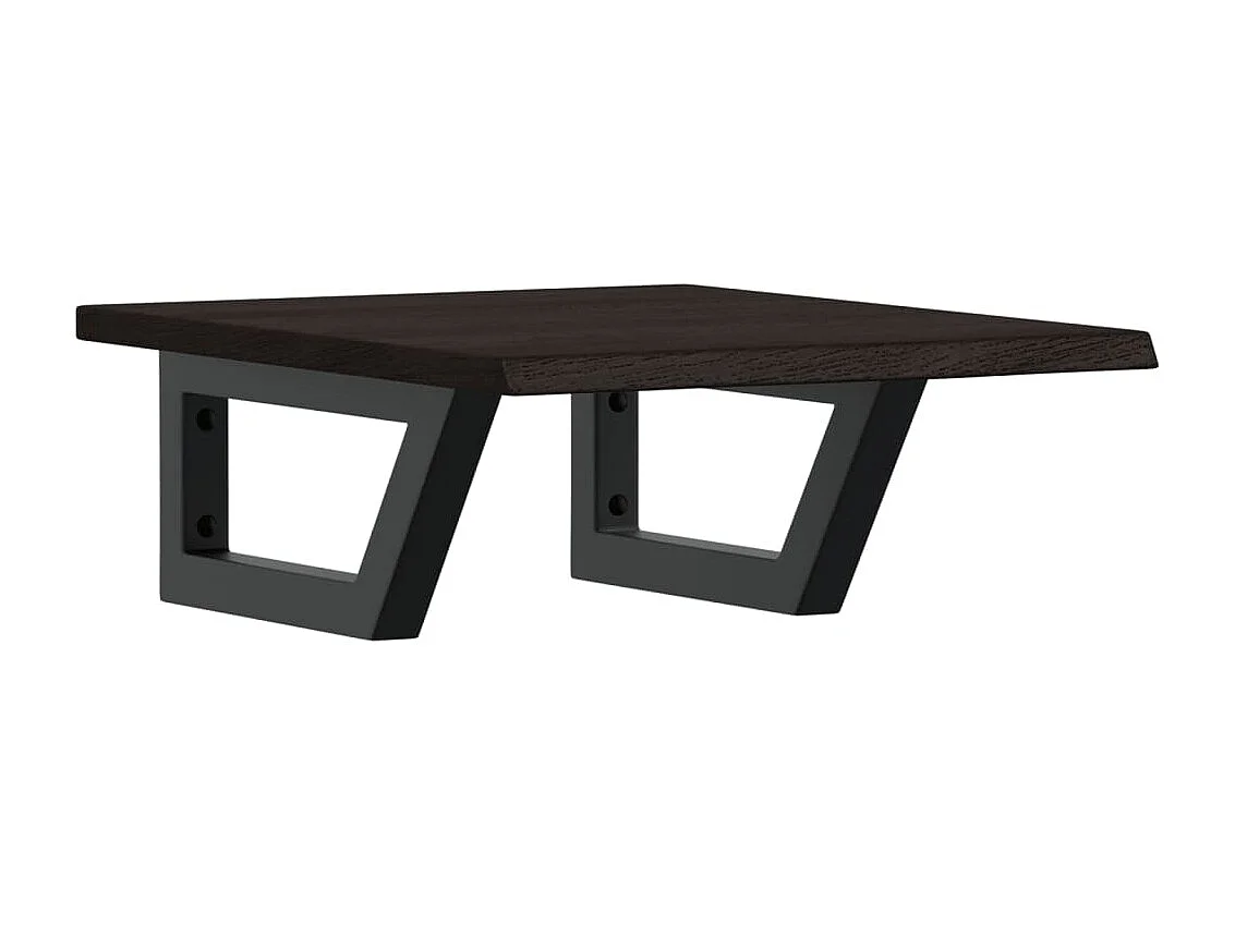 Badkamer wandschap staal en massief eikenhout