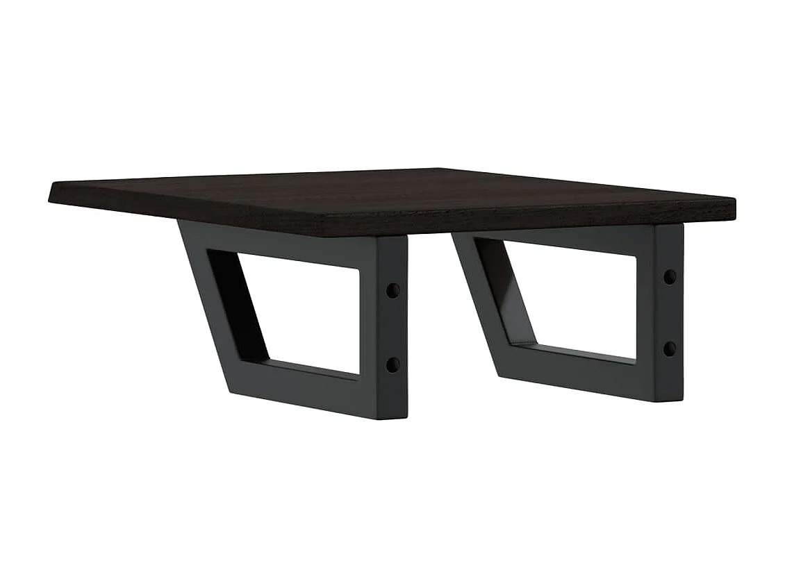 Badkamer wandschap staal en massief eikenhout