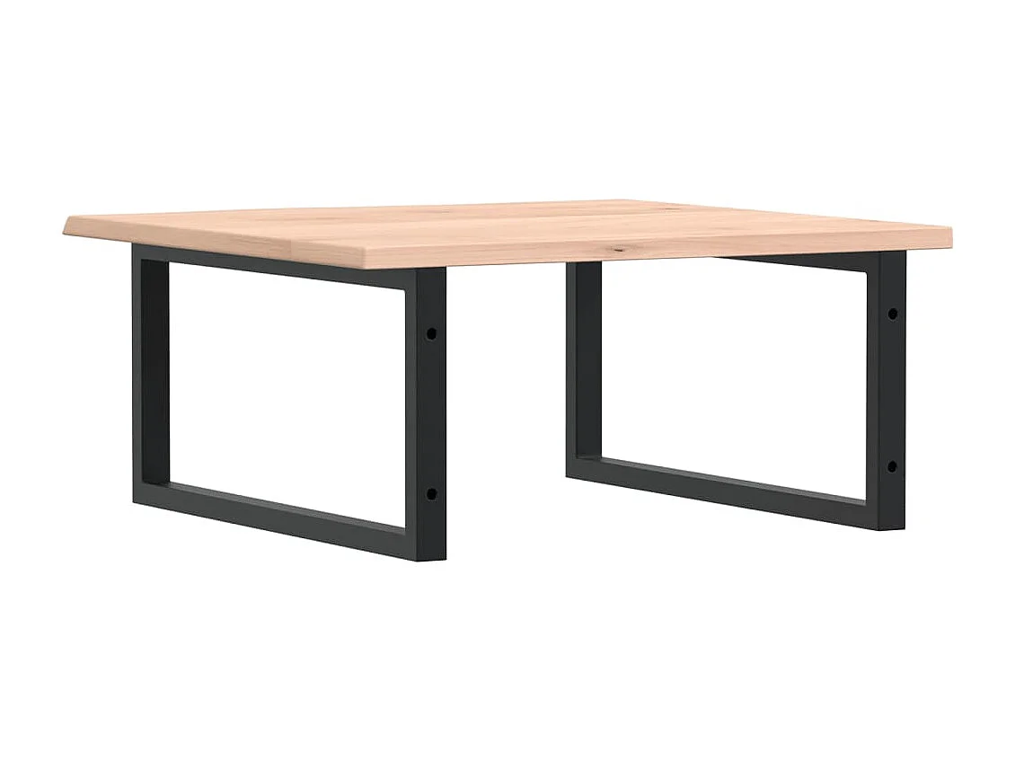 Prateleira de parede p/ lavatório aço/madeira carvalho maciça