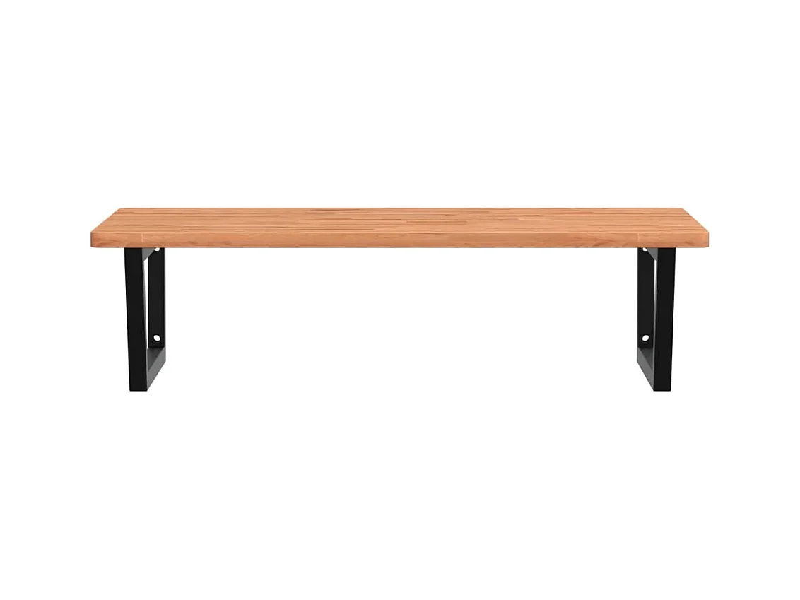 Badkamer wandschap staal en massief beukenhout