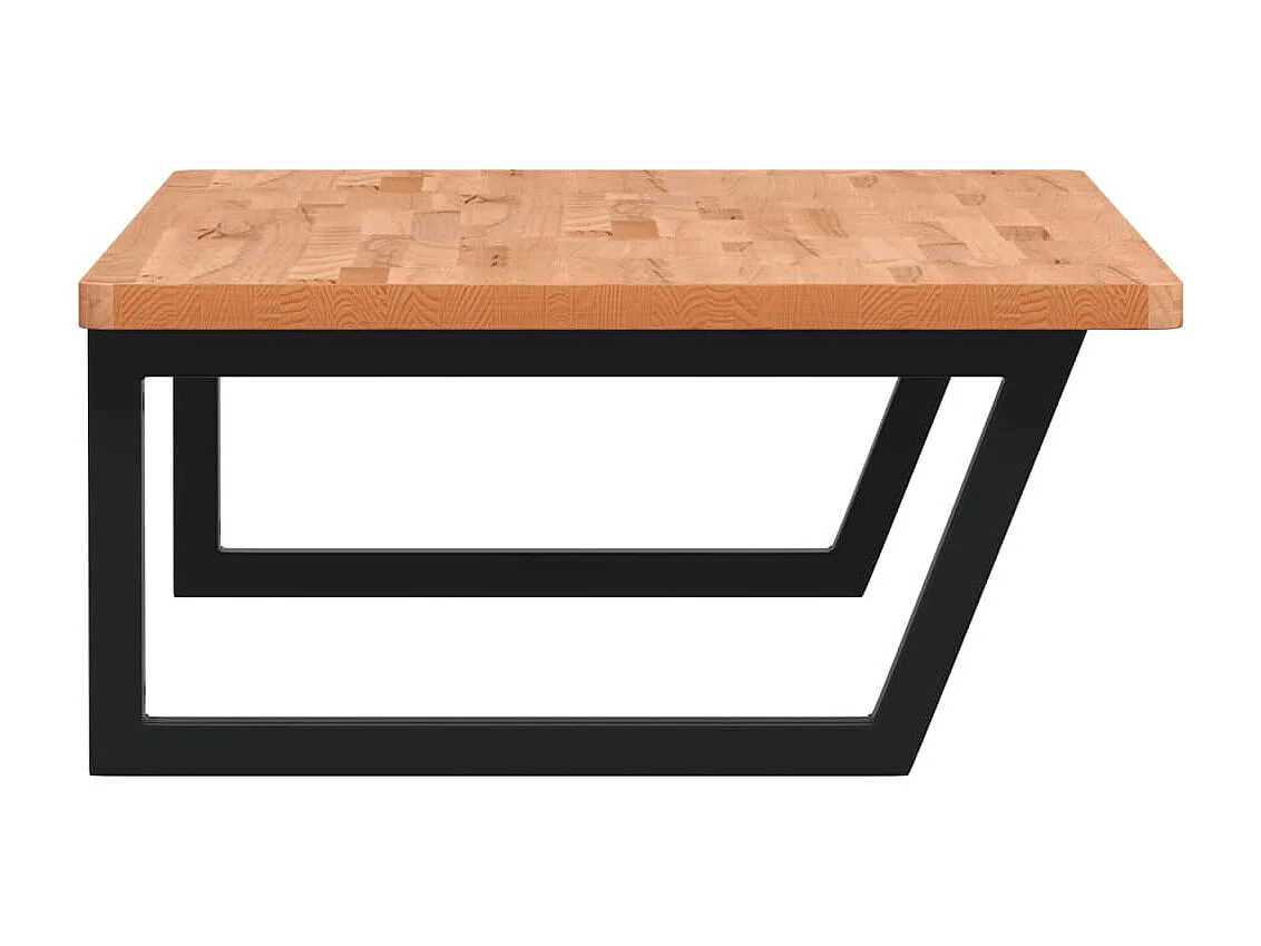 Étagère de vasque murale acier et bois massif de hêtre