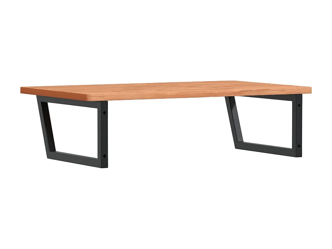 Étagère de vasque murale acier et bois massif de hêtre