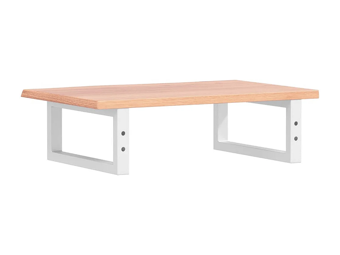 Étagère de vasque murale acier et bois de chêne massif