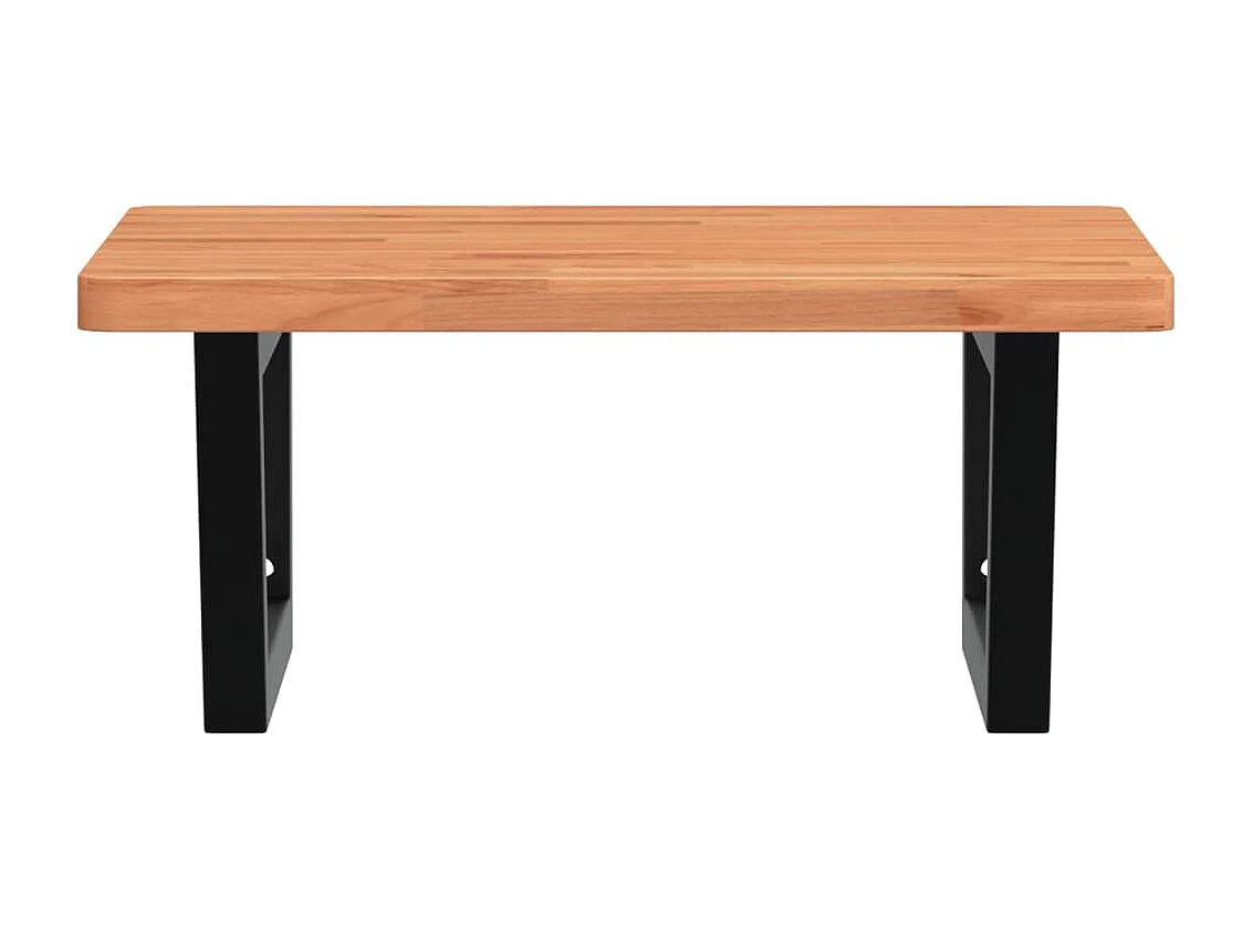 Badkamer wandschap staal en massief beukenhout