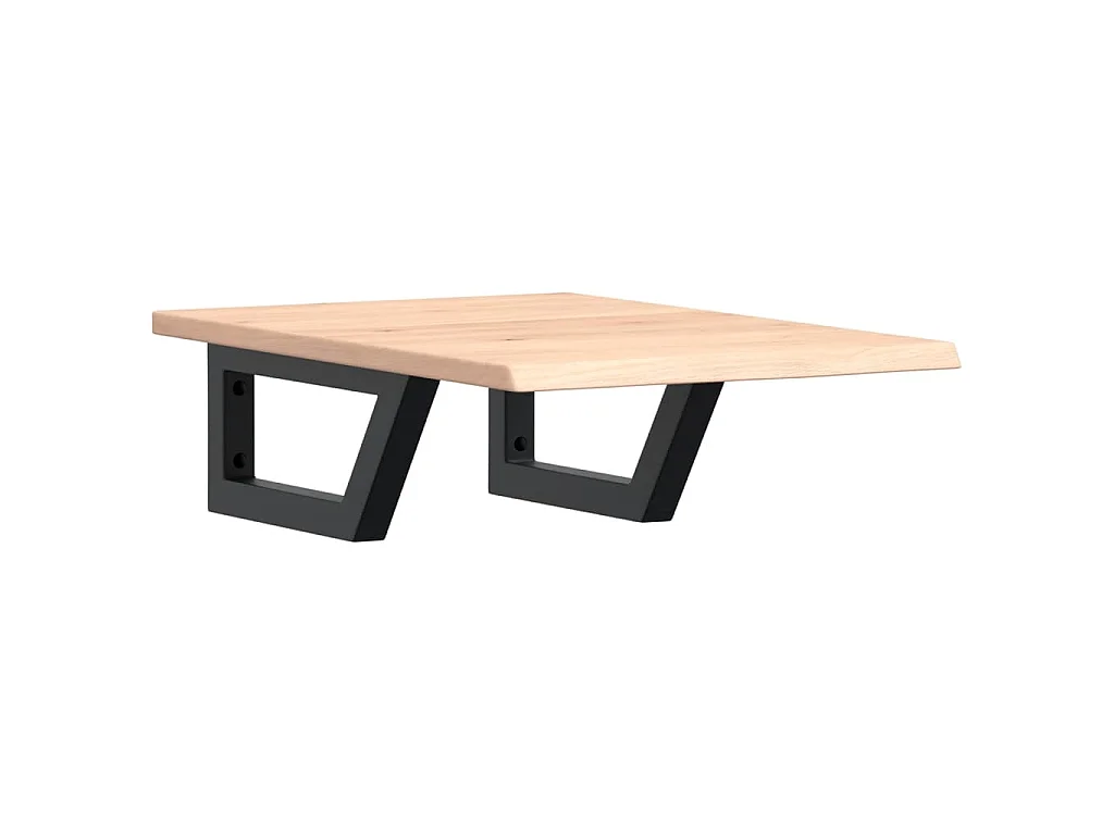Badkamer wandschap staal en massief eikenhout