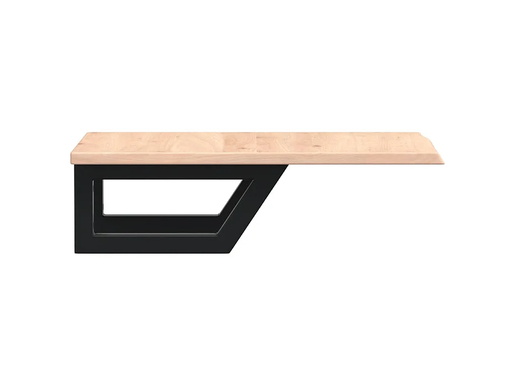 Badkamer wandschap staal en massief eikenhout
