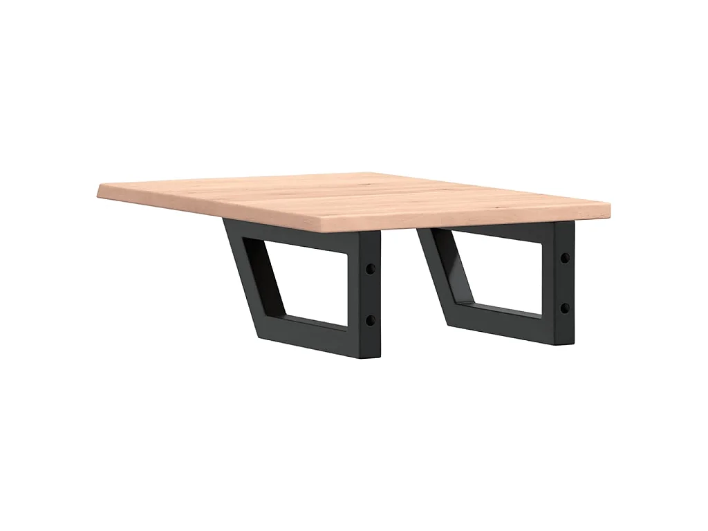 Badkamer wandschap staal en massief eikenhout