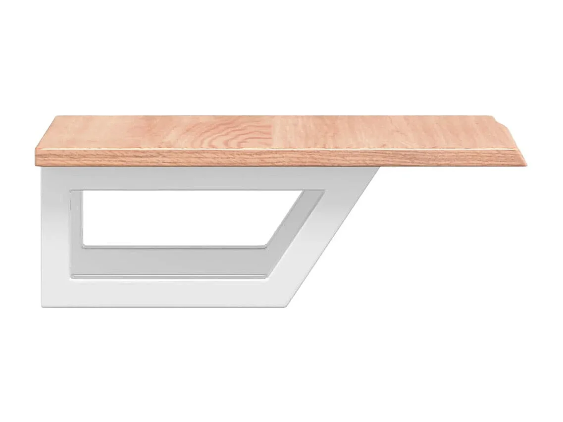 Badkamer wandschap staal en massief eikenhout