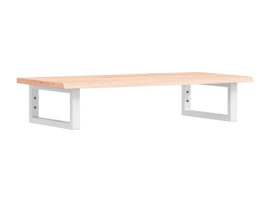 Waschtischplatte mit Halterung Stahl und Massivholz Eiche