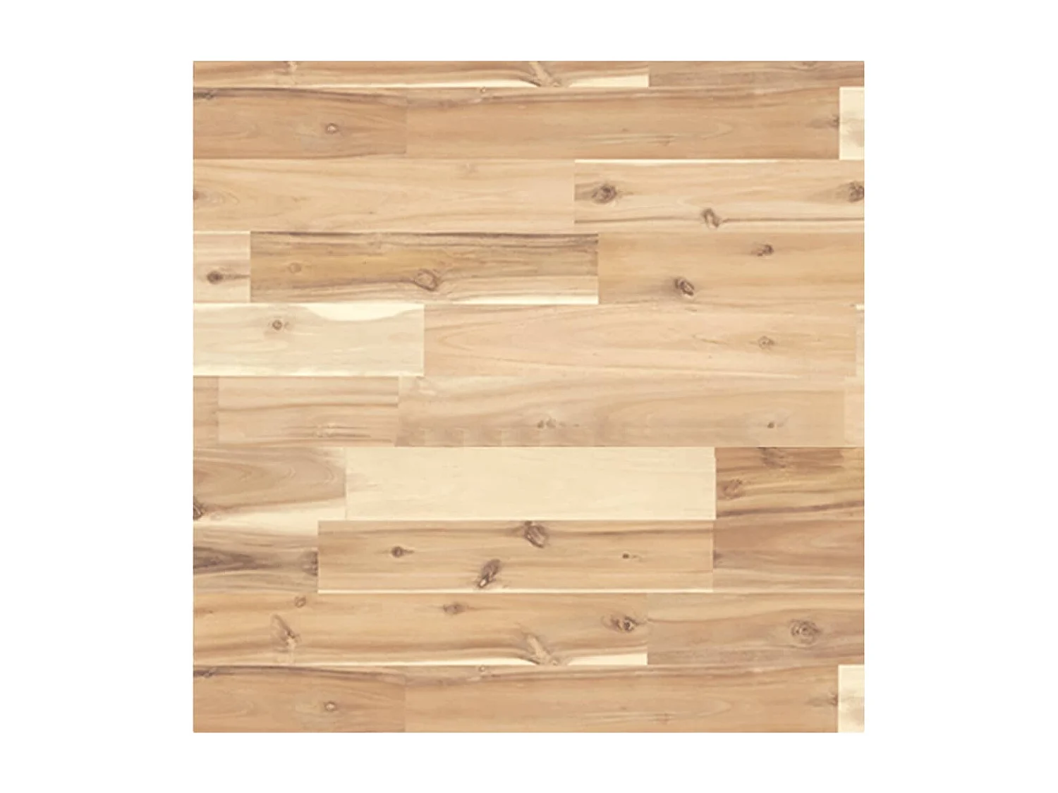 Ripiano a Parete per Lavabo in Acciaio e Massello di Acacia