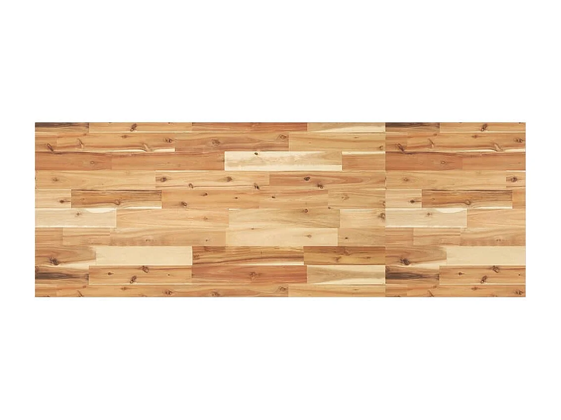 Étagère de vasque murale acier et bois massif d'acacia