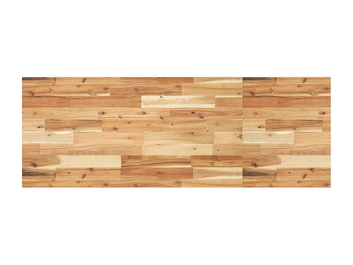 Waschbeckenregal Wandmontage Stahl und Akazienholz