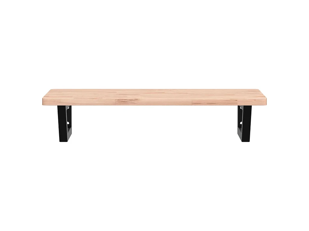 Badkamer wandschap staal en massief beukenhout