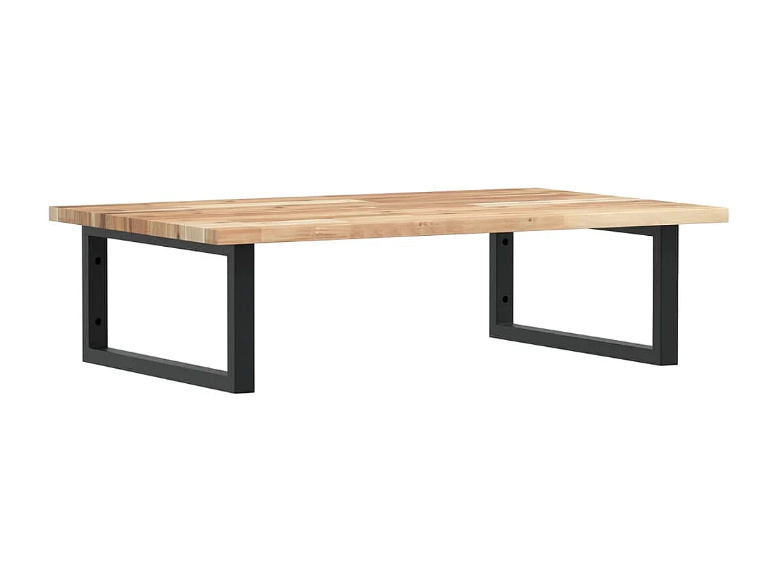 Waschbeckenregal Wandmontage Stahl und Akazienholz