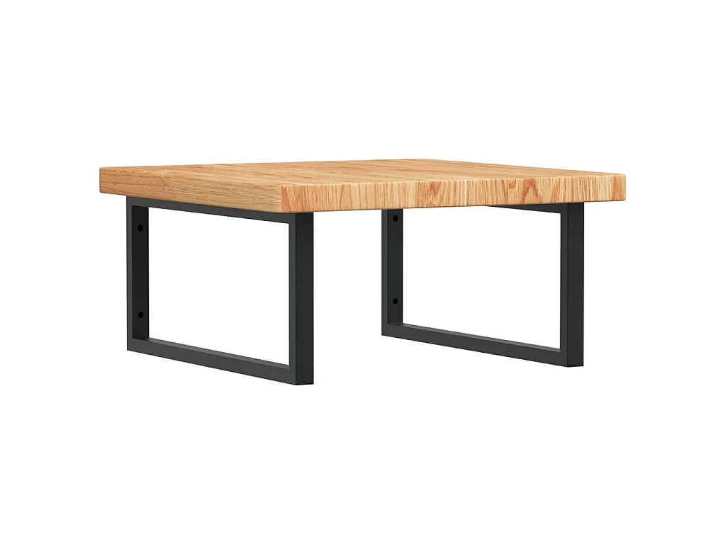 Badkamer wandschap staal en massief eikenhout