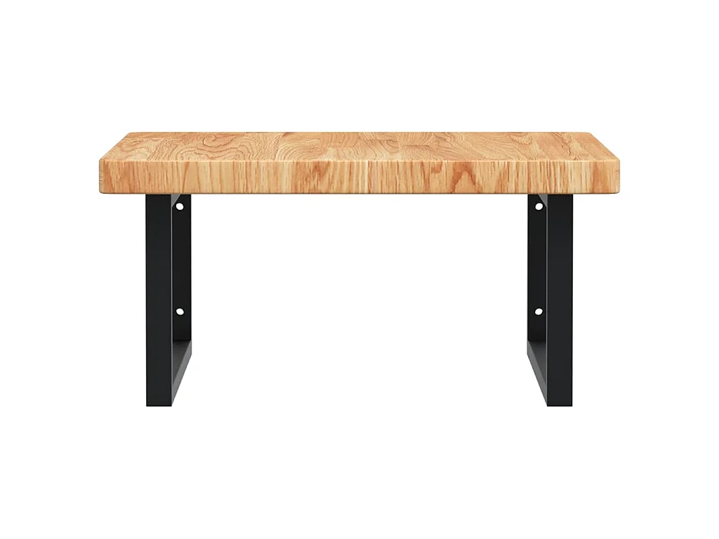 Badkamer wandschap staal en massief eikenhout