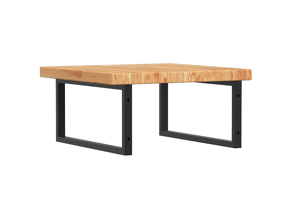 Badkamer wandschap staal en massief eikenhout