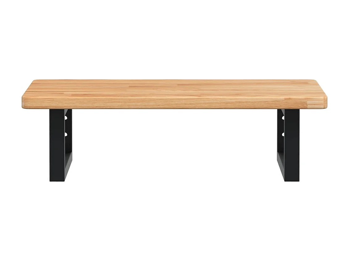 Badkamer wandschap staal en massief eikenhout