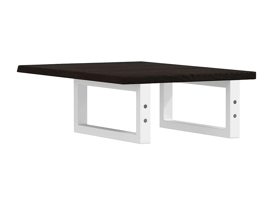 Étagère de vasque murale acier et bois de chêne massif