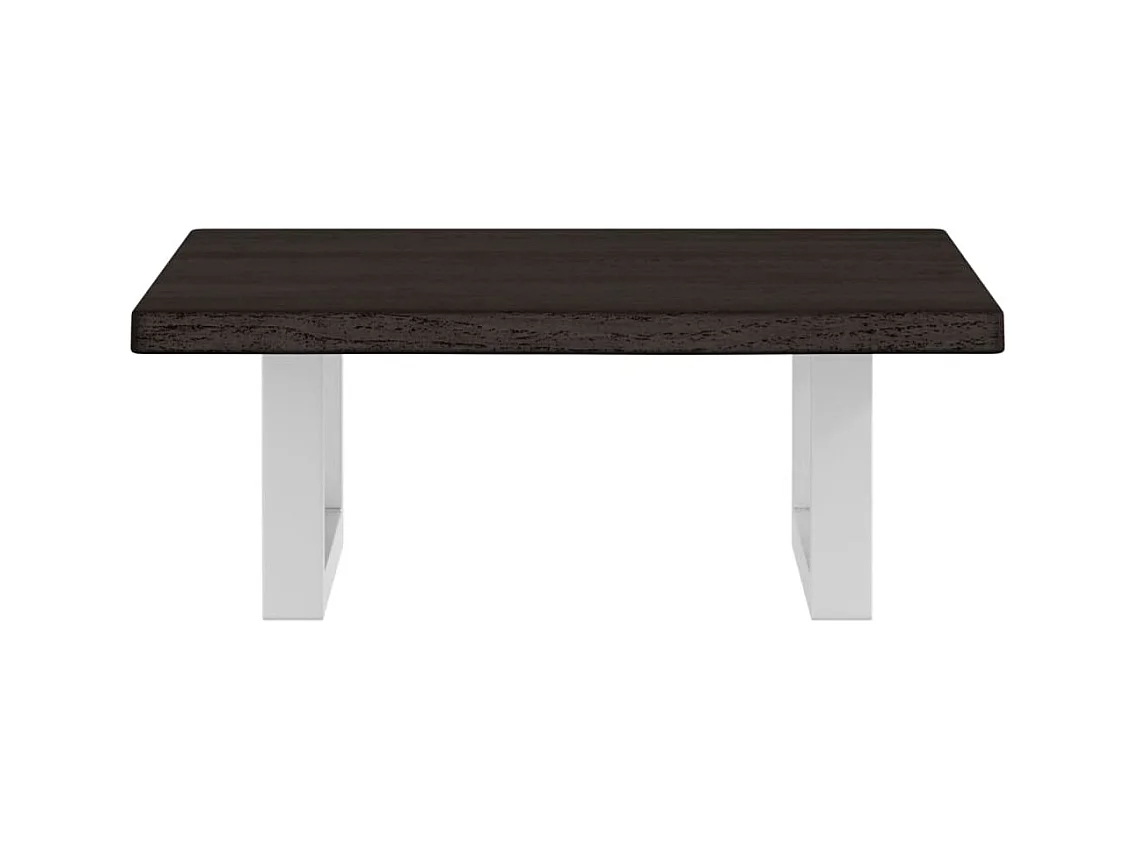 Waschtischplatte mit Halterung Stahl und Massivholz Eiche