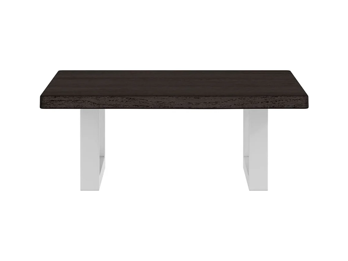 Waschtischplatte mit Halterung Stahl und Massivholz Eiche