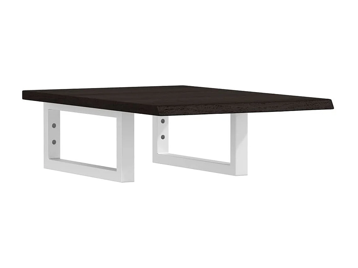 Étagère de vasque murale acier et bois de chêne massif